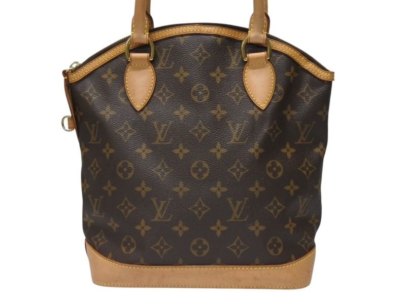 Louis Vuitton Handbag Lockit Monogram Canvas Leather Brown Gold — view 2