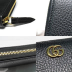 Gucci Double G Zip Around Wallet Black Gold Hardware Leather — view 8