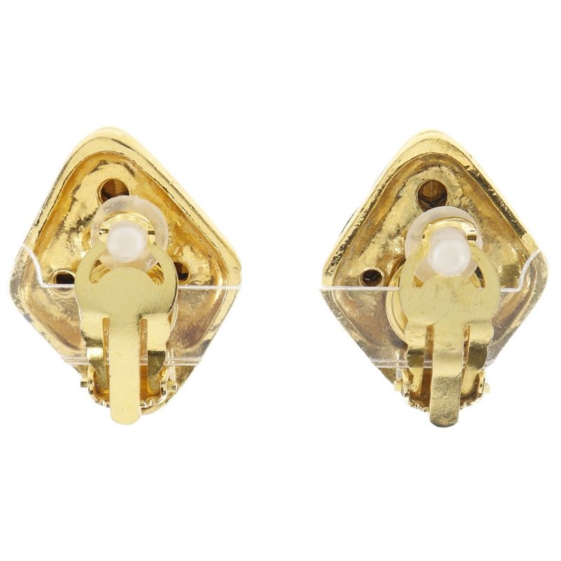 Chanel Bijoux Vintage Gold Plated and Rhinestone 22.5 g Earrings — view 4