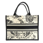 Dior Book Tote Medium M1324 Cetw White Black Embroidery Constellation — view 4