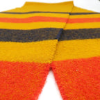 Hermes Cabas Wool Muffler Striped Mustard Yellow Scarf — view 3