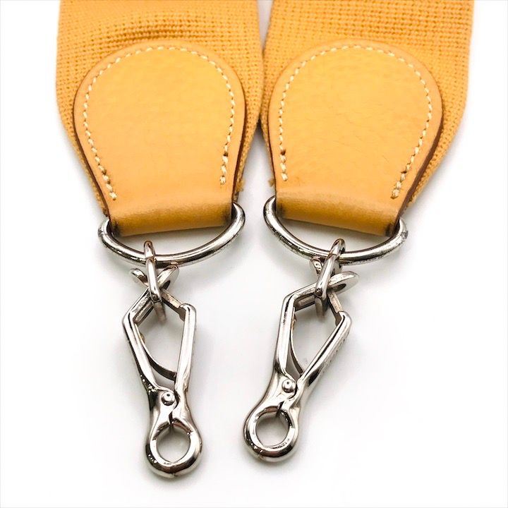 Hermes Shoulder Strap Evelyne Canvas Leather Yellow — view 3