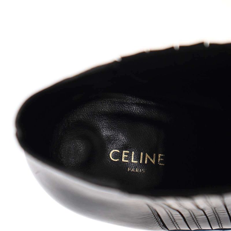 Celine Chelsea Cropped Boots Booties C Black 39.5 — view 6