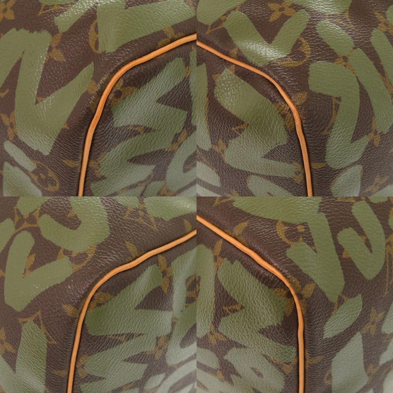Louis Vuitton Keepall 50 Monogram Graffiti Khaki Boston Bag 0750 — view 4