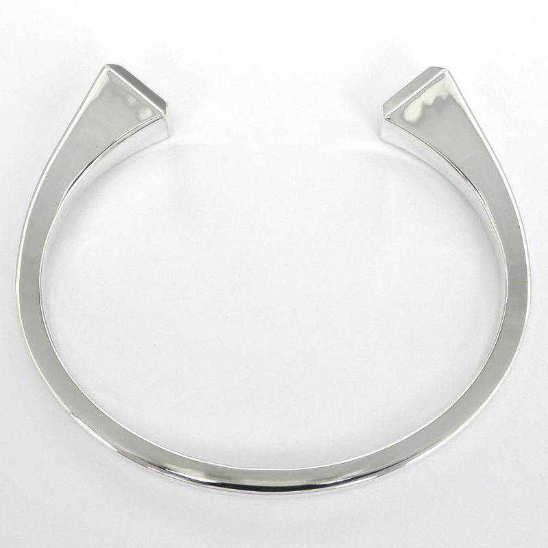 Hermes Bracelet Bangle Cour De Forge LG AG 925 SV Silver Jewelry — view 6