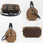 Louis Vuitton White Speedy Trunk 25 Monogram Handbag Shoulder Mini — view 4