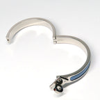 Hermes Mini Click Kelly Enamel Bracelet Chardon Palladium — view 9
