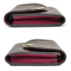 Louis Vuitton Porte Monnaie Rosalie Fuchsia Bifold Wallet Coin Case — view 6