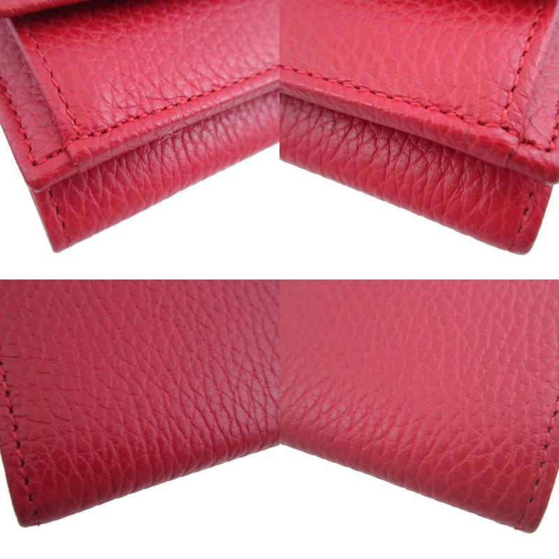 Gucci GG Marmont Compact Wallet Leather Red Bifold 0981 — view 8