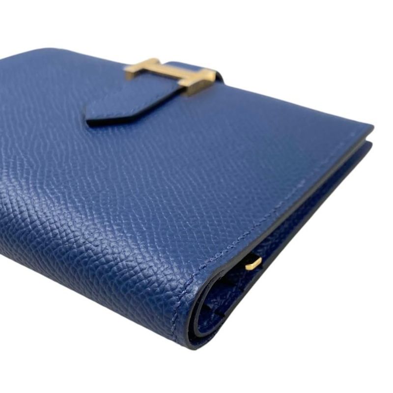Hermes Bifold Wallet Bearn Compact Cc7 U Epson Navy — view 4