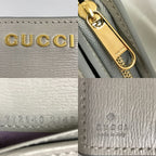 Gucci Bifold Wallet Script Zip Around Light Gray — view 9