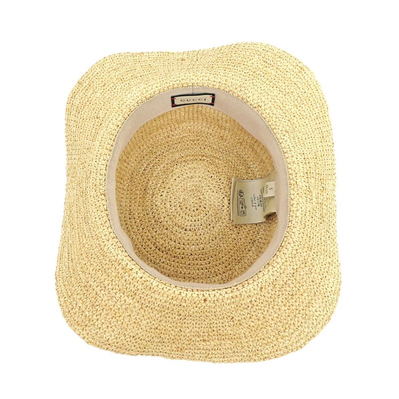 Gucci Straw Hat S Size 56 cm Beige Multicolor — view 5