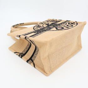 Christian Dior Book Tote Small M1265 Zruw m918 Bag Jute Canvas Beige Black — view 7