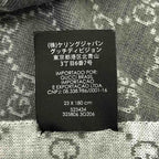 Gucci GG Pattern Allover Wool Scarf Red Navy Gray — view 5