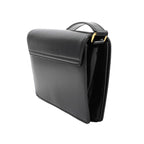 Celine Triomphe Trapeze 2-Way Shoulder Clutch Bag Leather Black Gold Hardware — view 2