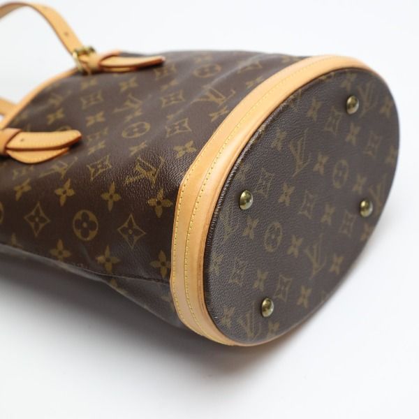 Louis Vuitton Monogram Tote Bag Bucket PM Handbag Brown — view 5