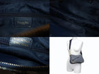 Dior Saddle Shoulder Bag Navy Trotter Pattern Galliano — view 8