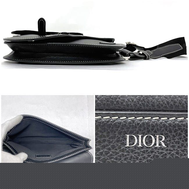 Christian Dior Body Bag Shoulder Black Saddle — view 4