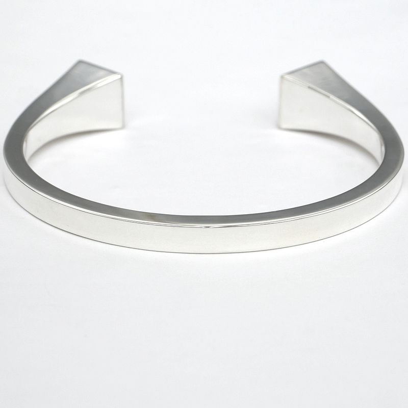 Hermes Bracelet Bangle Cour De Forge LG AG 925 SV Silver Jewelry — view 4