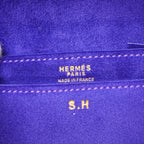 Hermes Vintage Dobris Shoulder Clutch Bag Purple 0 Suede 0058 — view 9