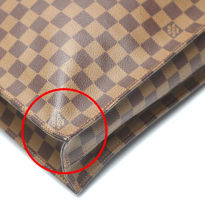 Louis Vuitton Damier Tote Bag Sac Plat Handbag Ebene — view 6