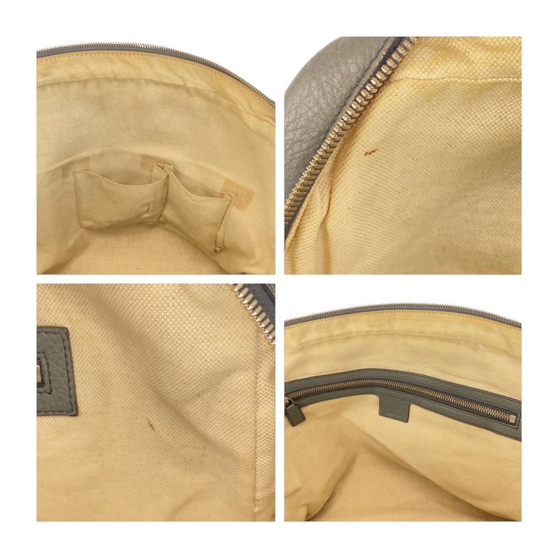 Gucci Soho Grey Silver Hardware Leather Business Bag Shoulder — view 4