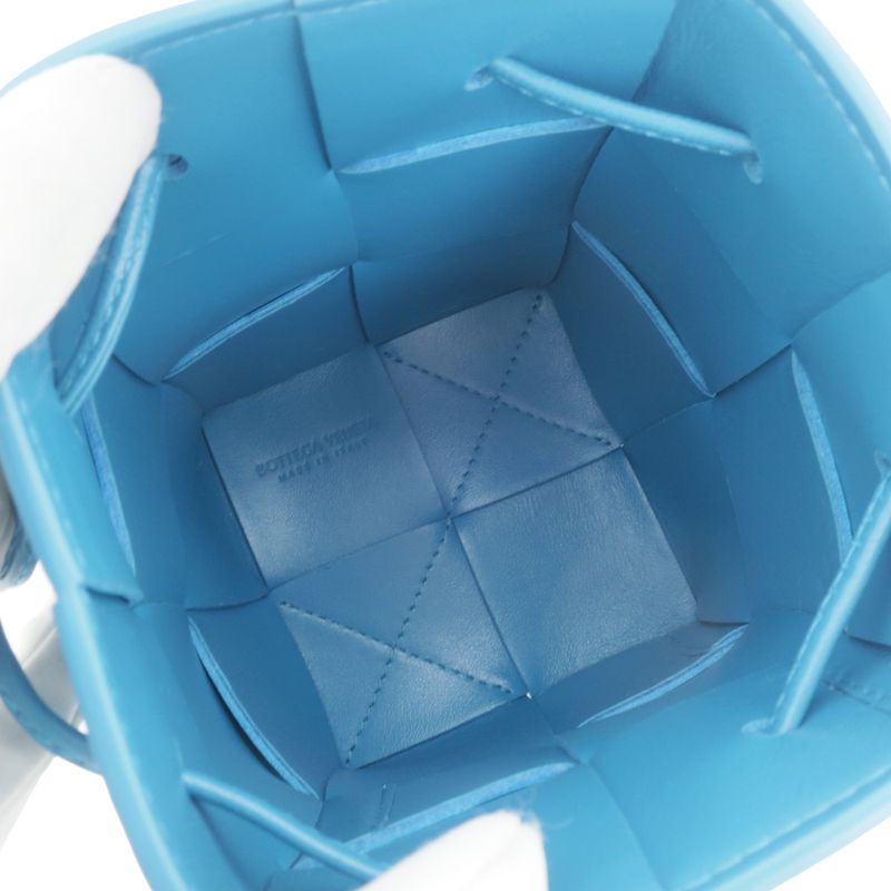 Bottega Veneta Cassette Mini Crossbody Bag Bucket Blue — view 6
