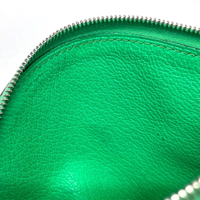 Hermes Coin Case Green Mint Purse Leather Chevre — view 7