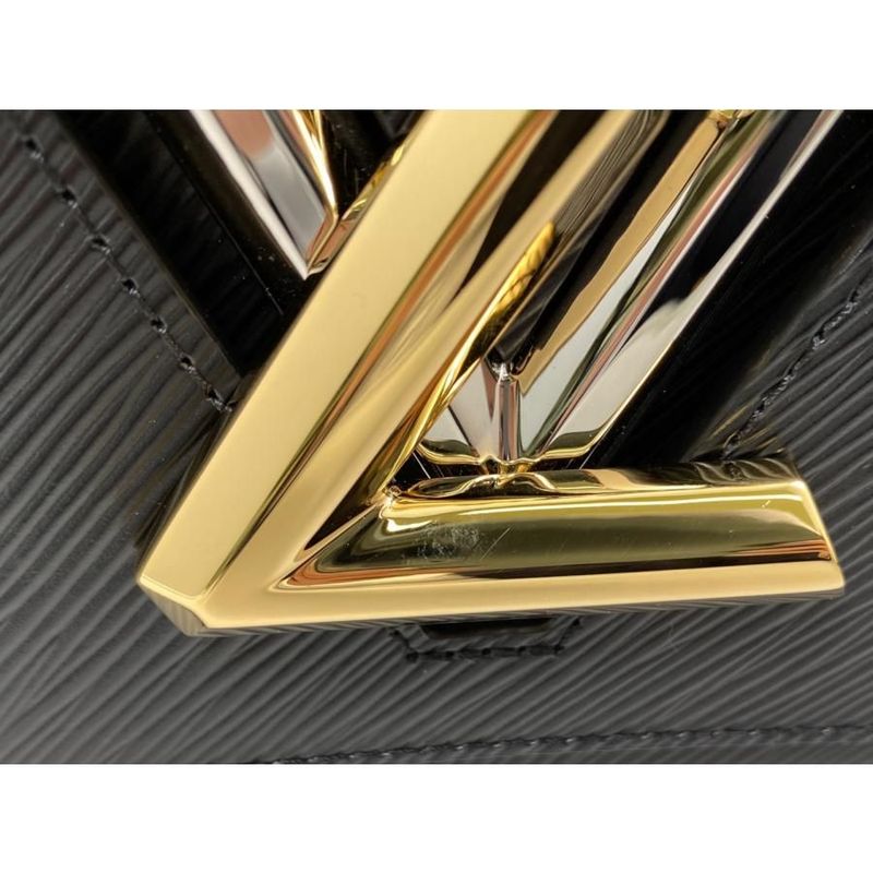 Louis Vuitton Twist MM Epi Noir Black Handbag with Strap Box and Storage — view 5
