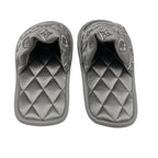 Louis Vuitton Homey Line Monogram Flat Shoes Satin Gray Slippers Room — view 5