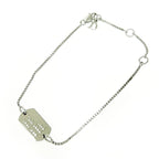 Christian Dior Dog Tag Plate Bracelet Silver — view 4
