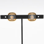 Chanel Earrings Gold Coco Mark Square — view 9