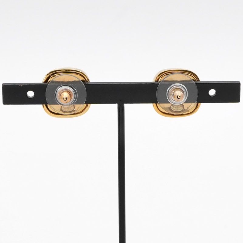 Chanel Earrings Gold Coco Mark Square — view 9