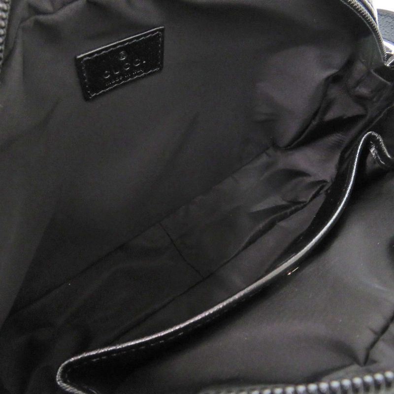 Gucci GG Crystal Leather Black Shoulder Bag 0458 — view 6