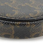 Celine Coin Case Triomphe 10 D222 Bq3.38 no Leather Black Brown Gold Hardware — view 6