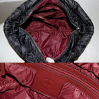 Chanel Hand Tote Bag Coco Cocoon Medium MM Nylon Calf Black Bordeaux — view 7