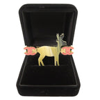Chanel Reindeer Motif Coco Mark Metal Beige Pink Brooch 0476 — view 3