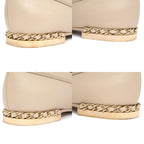 Chanel Loafers Oh875 Coco Mark Beige Gold Hardware Chain — view 7