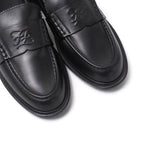 Fendi Loafers Size 40 Double F Zucca Logo Leather Shoes — view 5