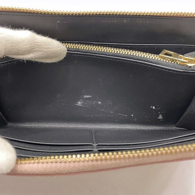 Loewe Round Zipper Long Wallet Pink Linen — view 4
