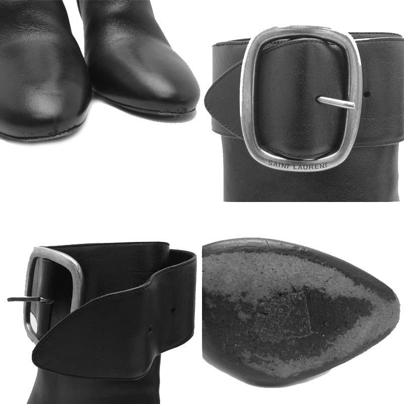 Yves Saint Laurent Size 22 Black Boots — view 7