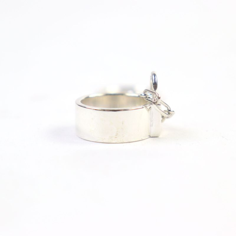 Hermes Alfa Kelly AG 925 Clochette Cadenas Double Ring Accessory Silver — view 6