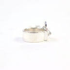 Hermes Alfa Kelly AG 925 Clochette Cadenas Double Ring Accessory Silver — view 6
