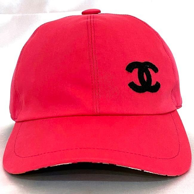 Chanel Cap Pink Coco Mark Hat 100% Cotton — view 5