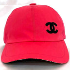 Chanel Cap Pink Coco Mark Hat 100% Cotton — view 5