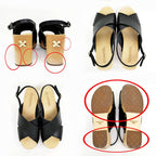 Chanel Wedge Sole Sandals Black Gdhardware Size 38 C Shoes — view 5