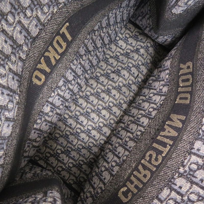 Christian Dior Book Tote Large Oblique M1286 Zritx Canvas Navy Bag 0095 — view 5