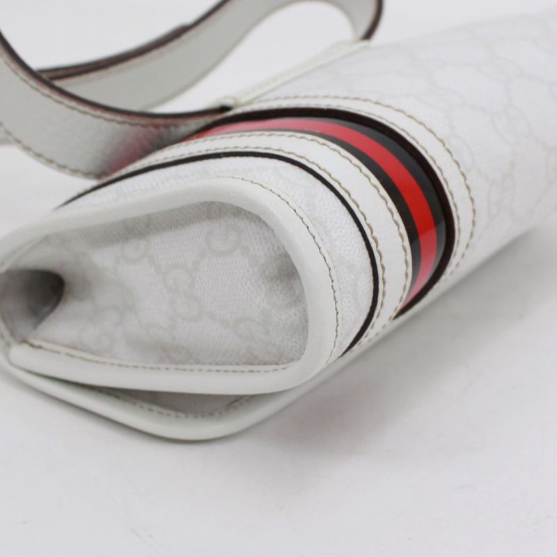 Gucci Sherry Line Waist Bag Leather White Body — view 5