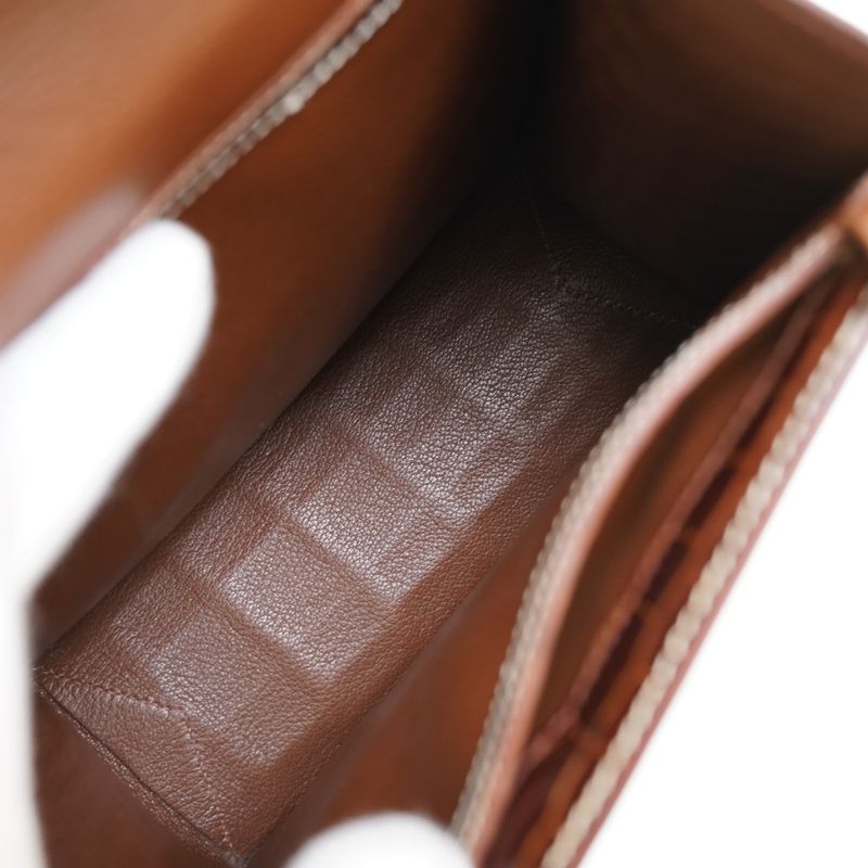 Hermes Lucy PM Tote Bag Niloticus Leather Brown 0125 — view 6