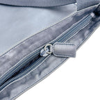 Prada Triangle Logo Pochette Silk Satin Shoulder Bag Light Gray — view 9